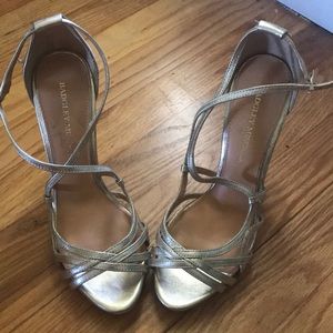Beautiful Badgley Mischika Gold Heels